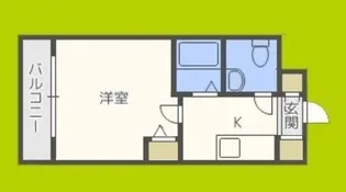 ジュネス東住吉【9階】の間取り