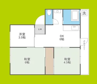 シャトーポール3【4階】の間取り