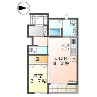 1LDKの間取り画像