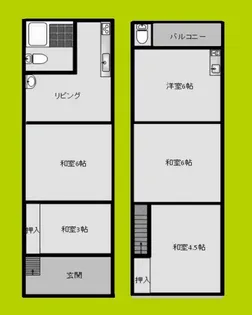 大阪府大阪市生野区田島1丁目【一戸建】の間取り