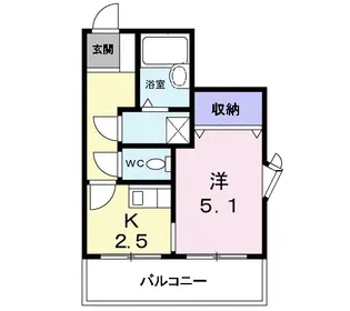 1Kの間取り画像