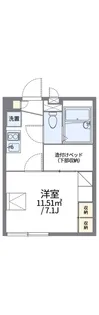 レオパレスクレール方丈【2階】の間取り