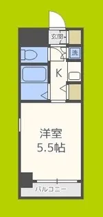 クラウンハイム夕陽丘【8階】の間取り