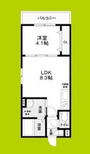 ロジェ泉佐野【2階】の間取り