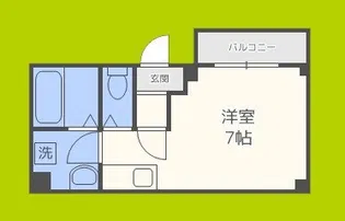 メビウス天下茶屋レジデンス【2階】の間取り