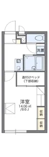 レオパレス箱作ウエスト【2階】の間取り