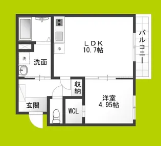 Cedar Hall Yamada One【1階】の間取り