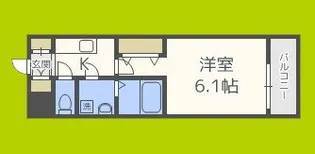 レジュールアッシュ福島レジデンス【6階】の間取り