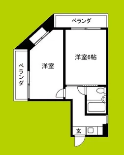 マンションコスモIII【5階】の間取り