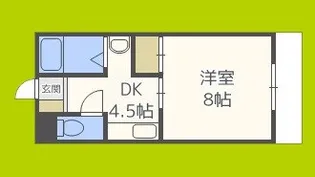 キンキ北ハイツ【5階】の間取り