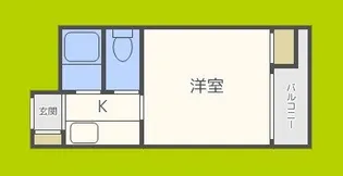1Kの間取り画像