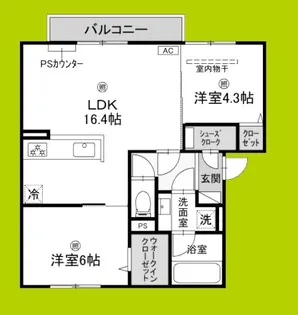 Felice KOZU【2階】の間取り