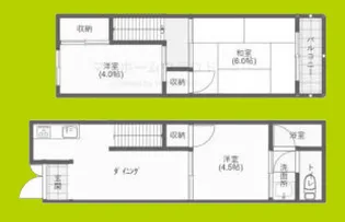 大阪府大阪市城東区野江3丁目【一戸建】の間取り