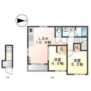 アルビネスI【2階】の間取り