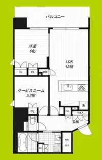 Noire北堀江【4階】の間取り