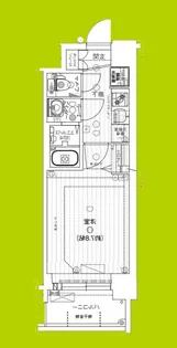 ソルテラス大阪BAY STATION SIDE【7階】の間取り