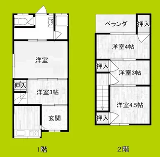 大阪府大阪市東成区深江南1丁目【一戸建】の間取り