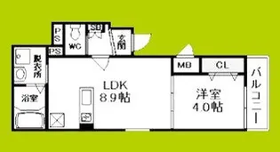 ブラン尼崎【3階】の間取り