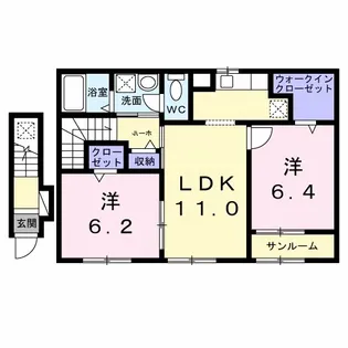 フロリア【2階】の間取り