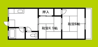 ハイツ中川【4階】の間取り