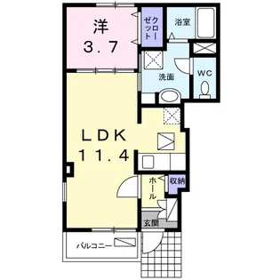 シティコートZUSHI II【1階】の間取り