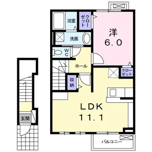 ヴィラ ラシュレ II【2階】の間取り