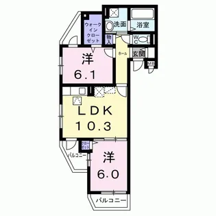ブリリアント【1階】の間取り