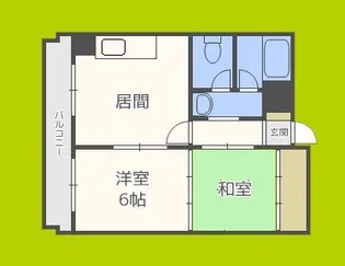 グランドハイツ北【5階】の間取り