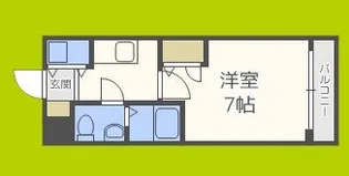 1Rの間取り画像