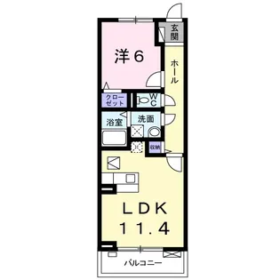 コージーキャトルズ仲蔵【1階】の間取り
