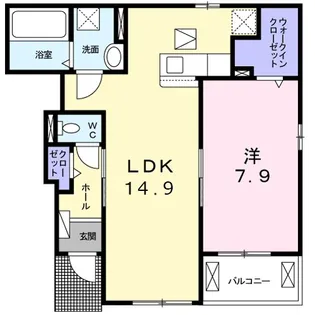 メゾン・ド・カオル【1階】の間取り