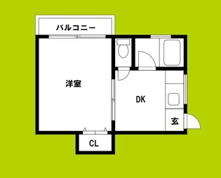 1DKの間取り画像