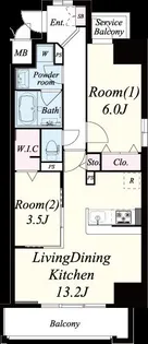 サンセール海老江【1階】の間取り