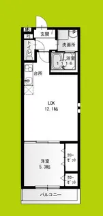 フジパレス立花町三丁目ウエスト【3階】の間取り