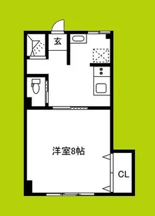 五條ハイツ【2階】の間取り