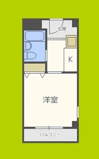 南堀江レヂデンス【6階】の間取り