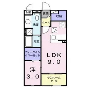コンフォ−トA【1階】の間取り
