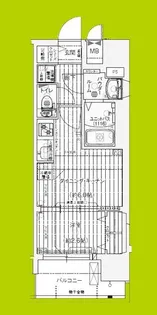 プレサンス長田レジェール【8階】の間取り