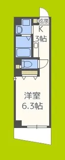 プライムタワー阿倍野40【3階】の間取り