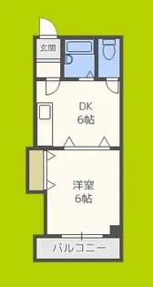 アレマーナ北加賀屋【5階】の間取り
