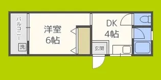 1DKの間取り画像