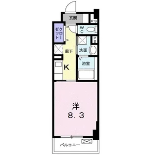 ミルト熊野【1階】の間取り