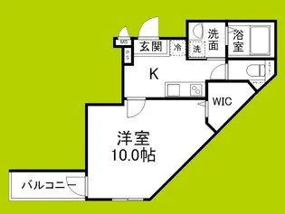 コウジィコート野崎【1階】の間取り