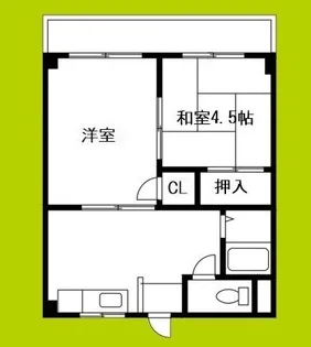 永和ハイツ【4階】の間取り