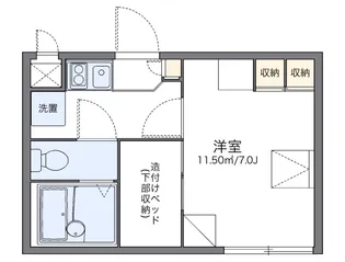 レオパレス東今里【1階】の間取り