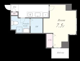 HR FRONT REGAL ドームウエスト【7階】の間取り