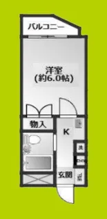 グランデール平野【4階】の間取り