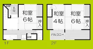 大阪府大阪市阿倍野区阪南町1丁目【一戸建】の間取り