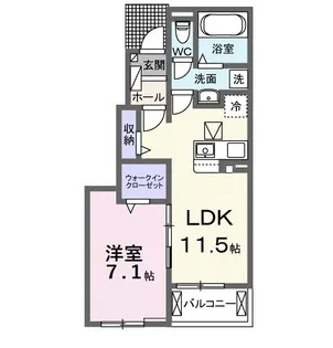 ステーション大美野【1階】の間取り