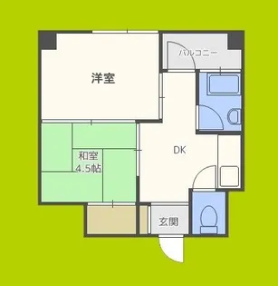 大洋マンション【4階】の間取り